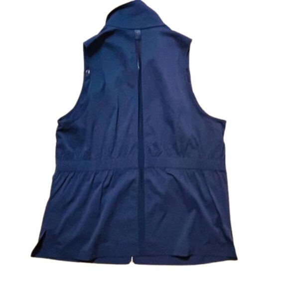 Chico's Zenergy Neema Bundle of 2 Vests Navy Shadow Stripe & Beige Printed XL - Picture 13 of 16